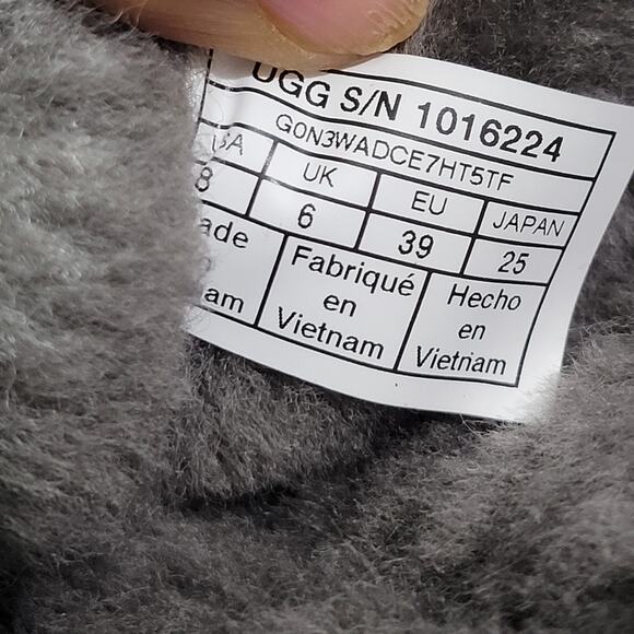 UGG Classic Tall Boots II Grey Suede Shearling Sheepskin Fur Flat Comfort Size 8 - Picture 6 of 12